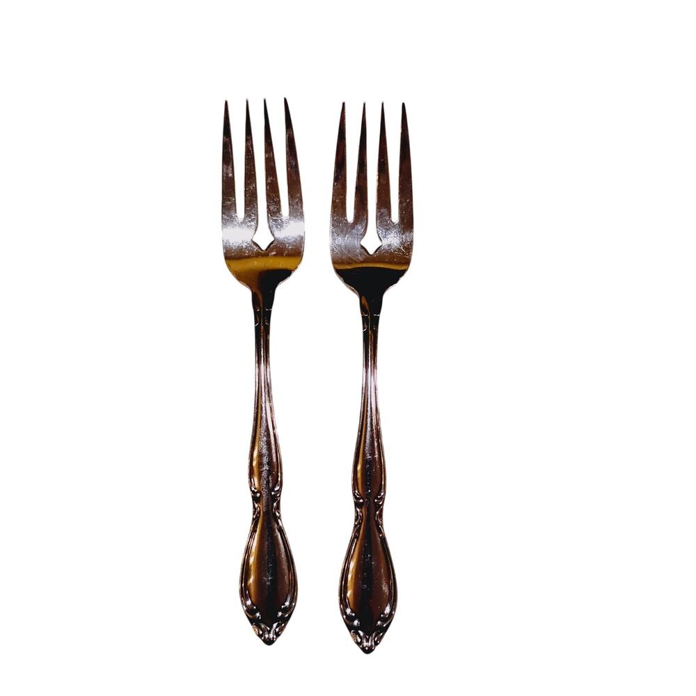 Stainless by Oneida LTD  Deluxe Set of 2 Salad Forks Silverware Flatware